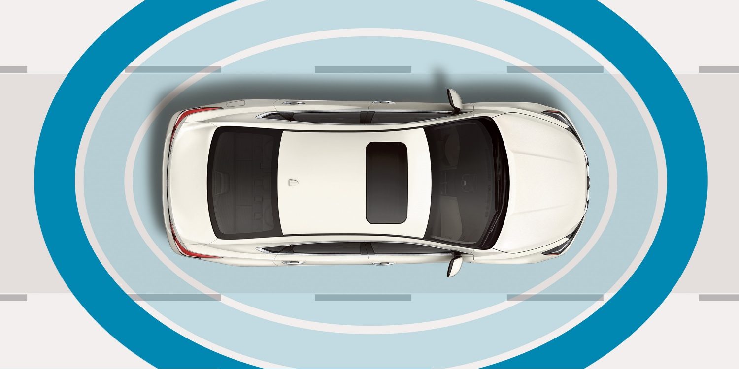 Nissan Altima Safety Shield graphic with rings around vehicle
